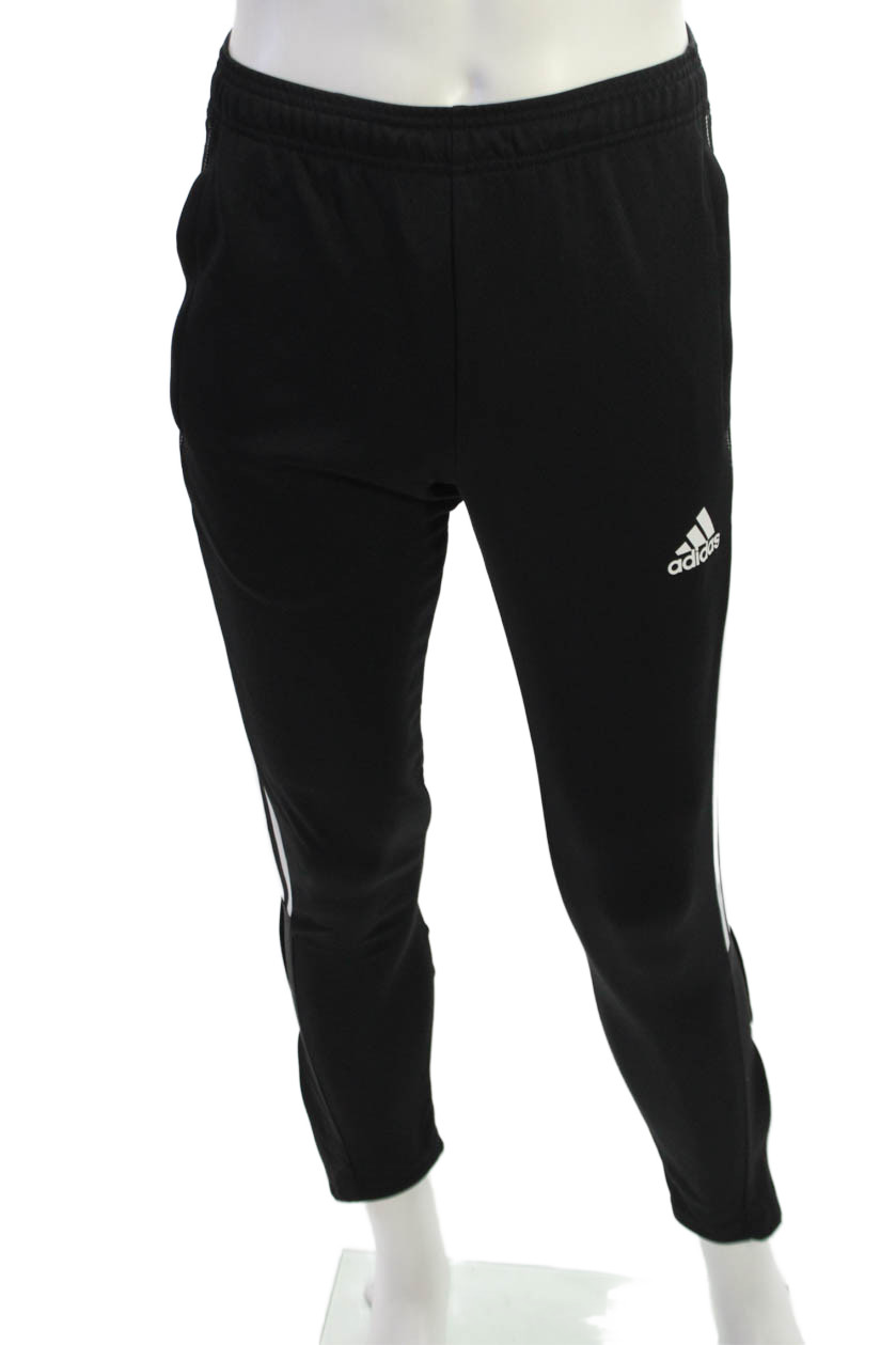 Adidas Mens Jogger Sweatpants Black Polyester Sports Size S gallery