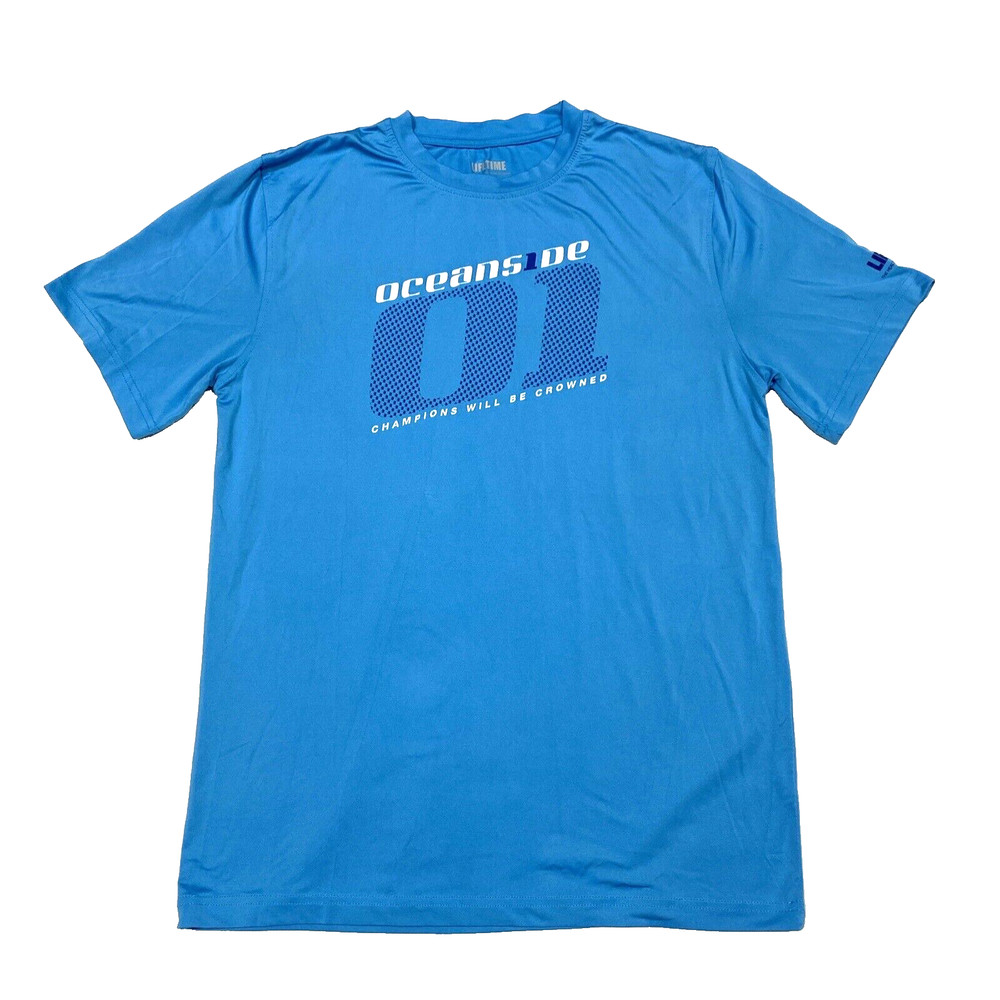 OceanS1de Triathlon Men's Medium Pullover T-Shirt Tee Short Sleeve Blue