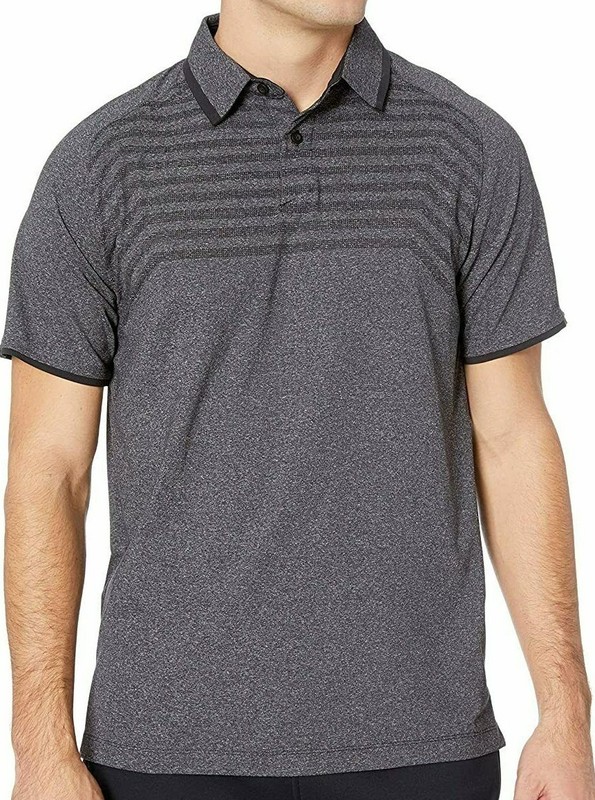 UNDER ARMOUR UA MICROTHREAD CROSS HATCH POLO GREY Sz Mens XL GOLF SHORT SLEEVE gallery
