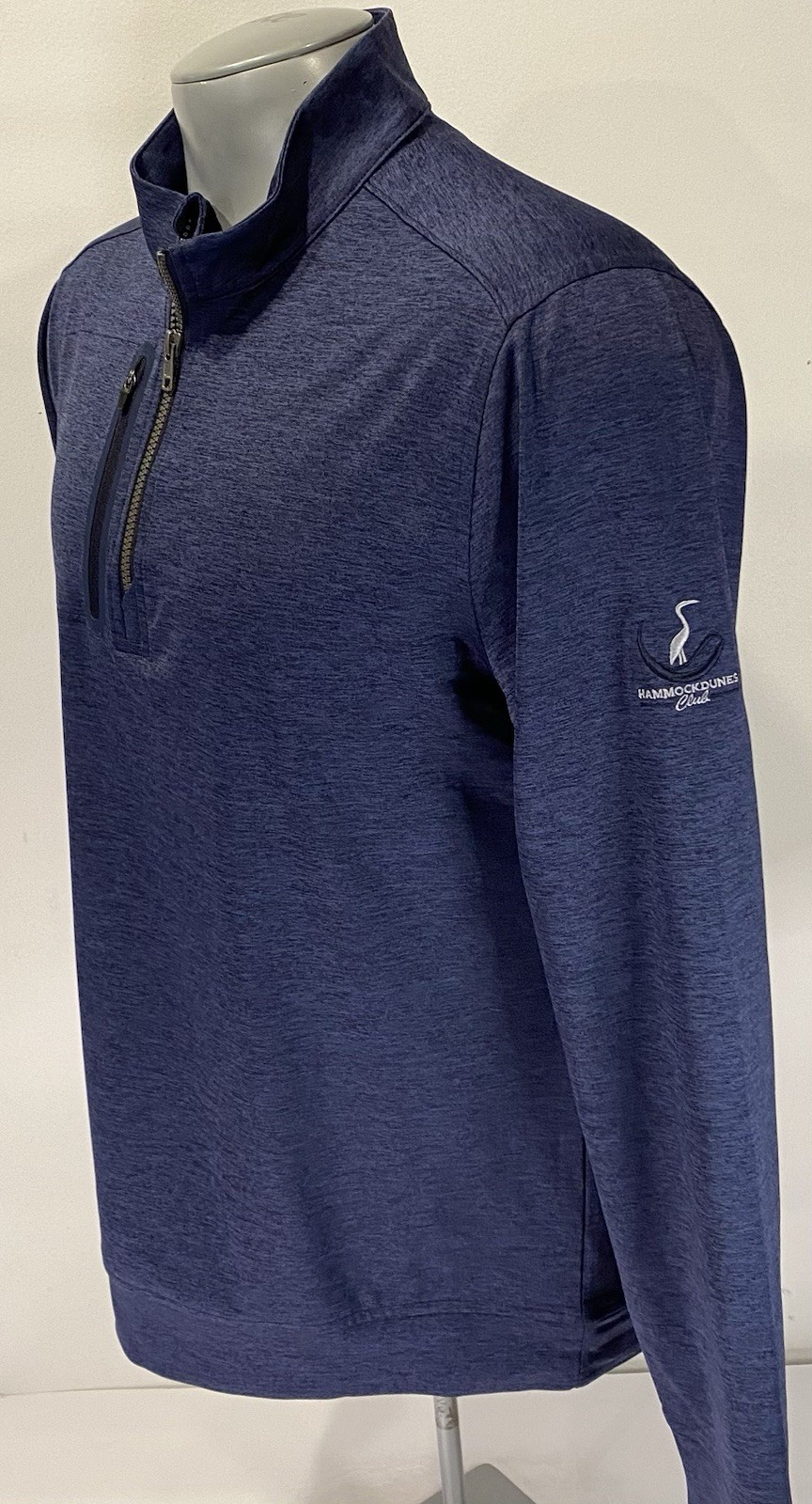 Cutter & Buck M Medium CB DryTec 1/4 Zip Mens Blue Shirt Hammock Dunes Club gallery