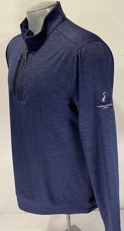 Cutter & Buck M Medium CB DryTec 1/4 Zip Mens Blue Shirt Hammock Dunes Club gallery