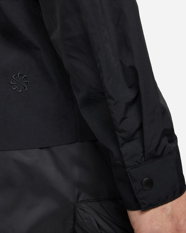 Nike Tech Pack Woven Long Sleeve Black Snapbutton Down Shirt Size XL MSRP $130 gallery