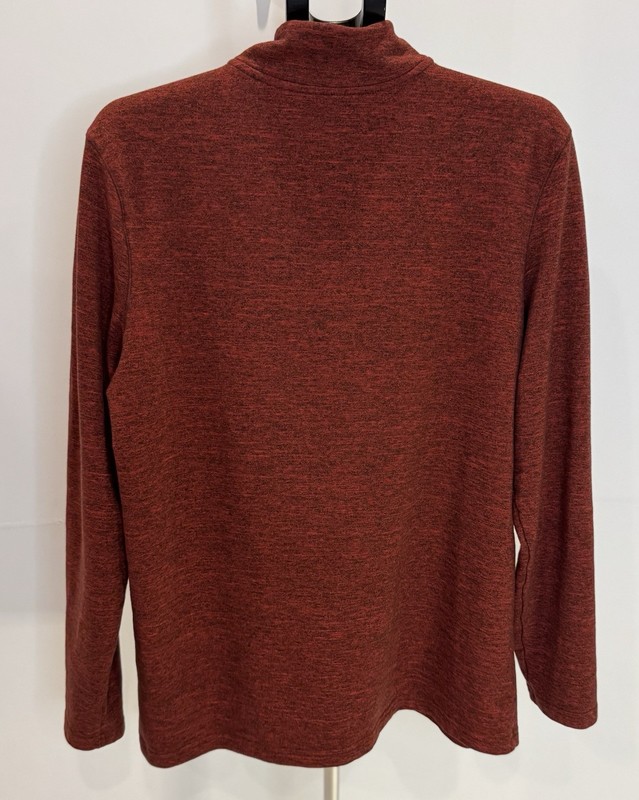 Men’s Pullover Swiss Tech Quarter Zip XL Red Long Sleeve Lined gallery