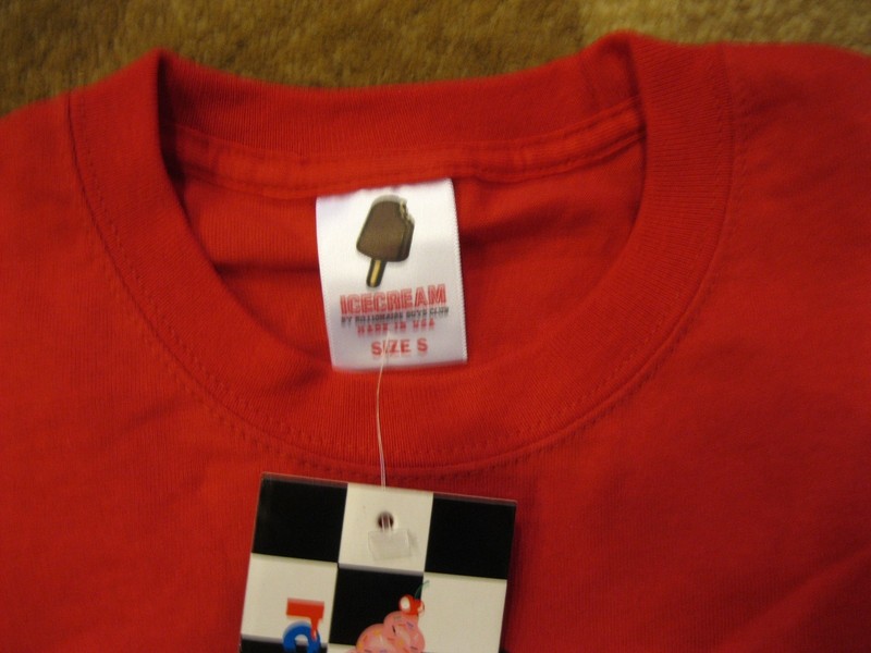 new ICE CREAM RED/BLACK CONE TEE Baseball Softball, Basketball MEN SIZE S gallery