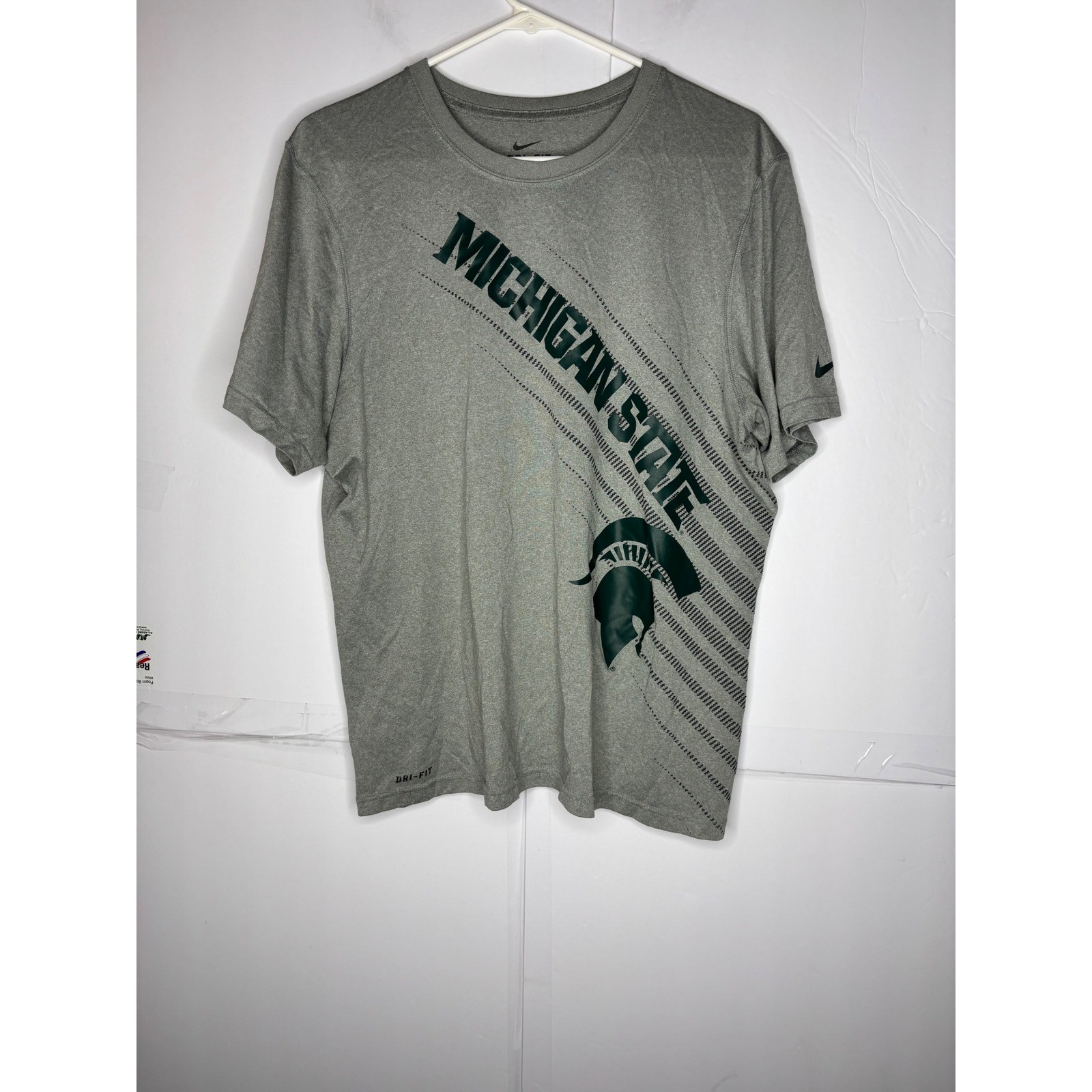 Nike Michigan State Spartans Gray Dri-FIT Graphic T-Shirt Mens Medium MSU NCAA gallery