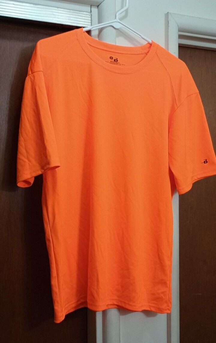 BADGER SPORT ORANGE RUNNING TSHIRT MENS POLYESTER FIGHTING ILLINI M gallery