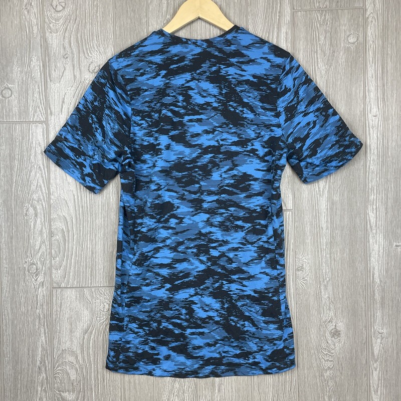 Nike Top Men Medium Basketball Athletic Blue Pattern Tee T-Shirt Athletic Sport gallery
