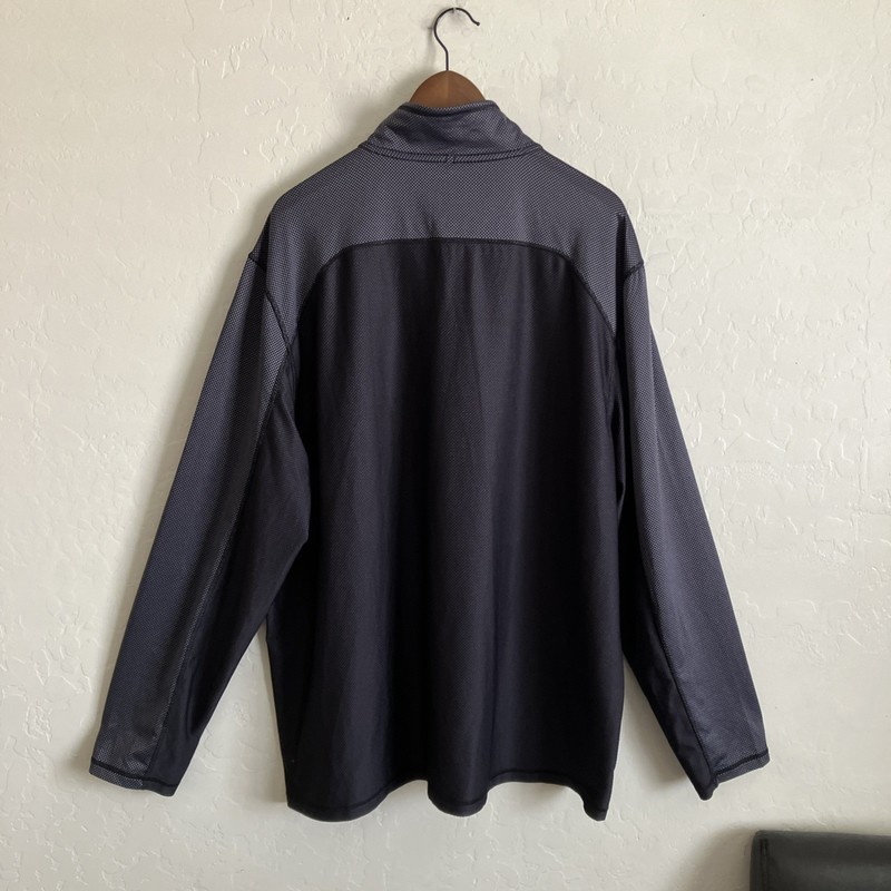 Mens XXL Pullover 1/4 Zip Gray Performance Long Sleeve Lightweight Calvin Klein gallery