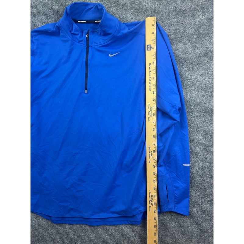 Nike Element 1/4 Zip Pullover Mens Large Blue Dri-FIT Running Top Long Sleeve gallery
