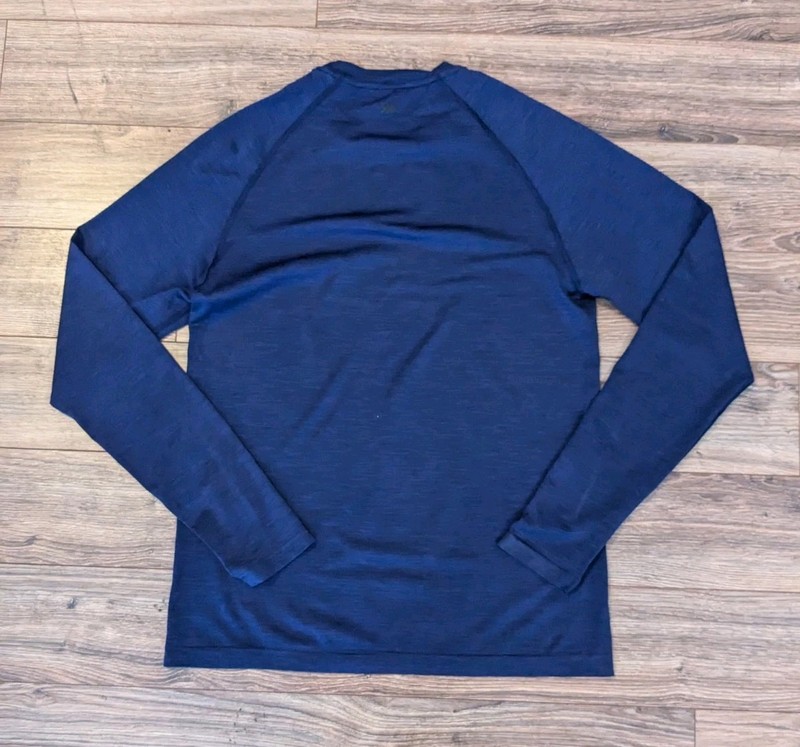 Rhone Reign Tech Performance Shirt Mens Blue LS Raglan Sleeve Crew Neck - S gallery