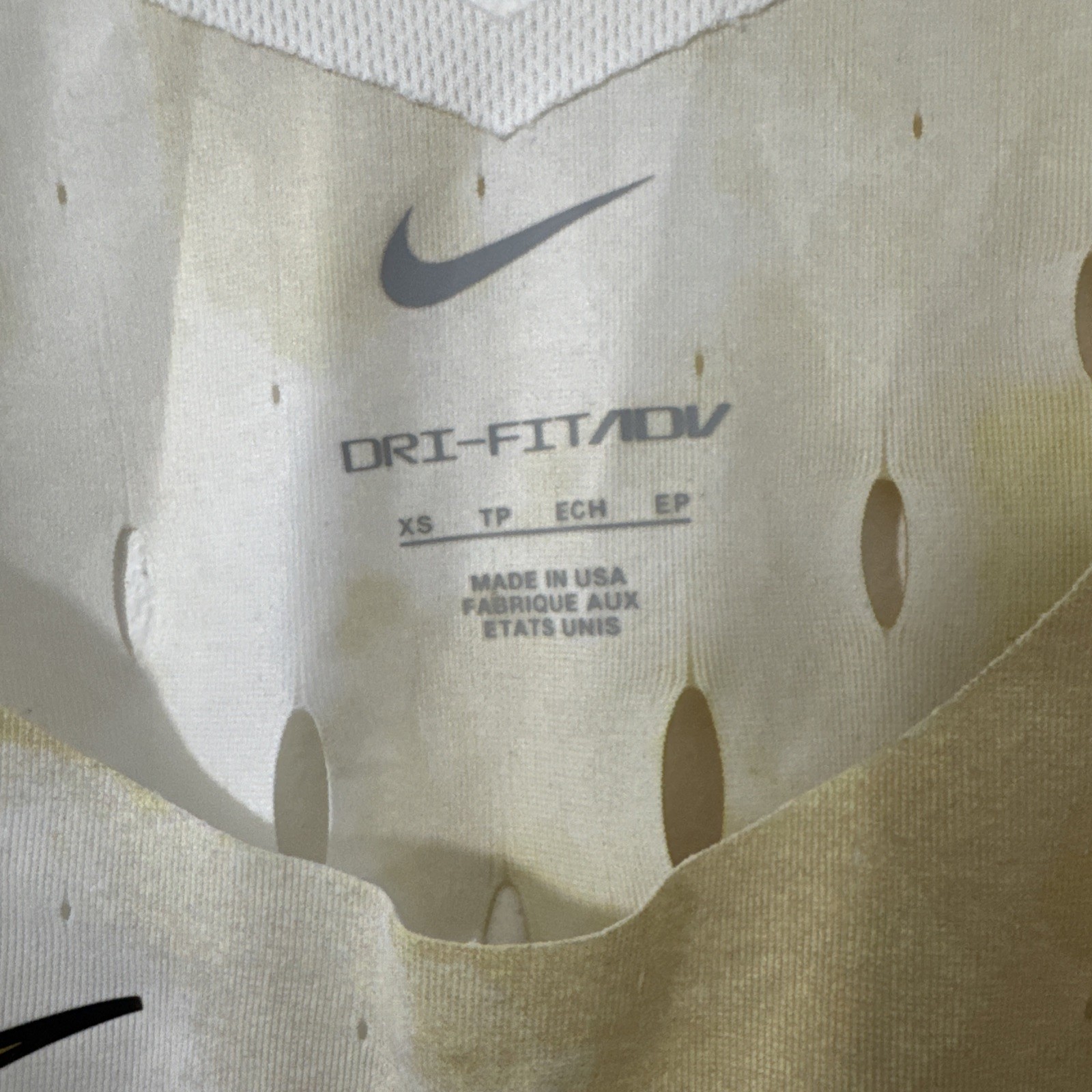 Nike 2024 Pro Elite Running Singlet White Yellow Gold Made In USA Men’s Size XS gallery