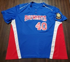 Augusta Sportswear Patriots American Legion Baseball Jersey Mens 2XL Blue