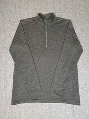 Lululemon Metal Vent Tech Midweight 1/2 Zip Mens Pullover Size L Gray Training