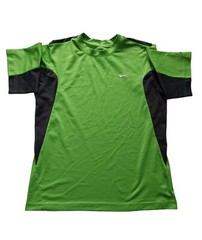 Nike XL 18-20 Green Gray Pullover Vented Activewear Shirt Short Sleeve