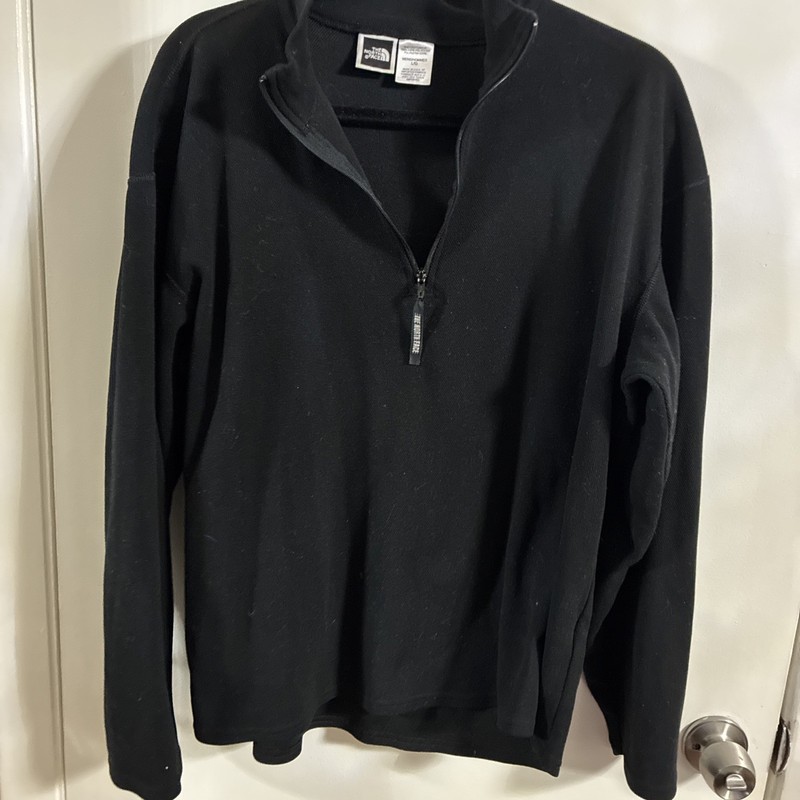 The North Face Pullover Waffle Fleece 1/4 Zip Black Jacket AP9V Men's Large gallery