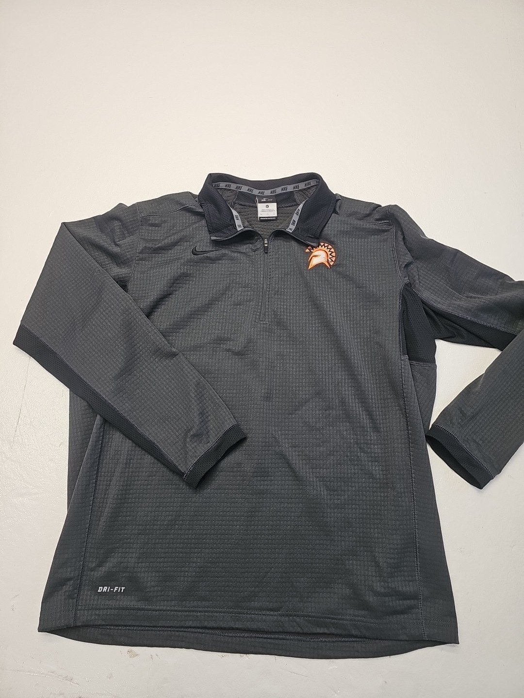 Nike Dri-Fit Men's XL Gray 1/4 Zip Pullover Spartan Logo Waynesville Ohio gallery
