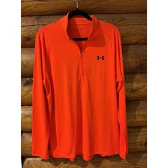 Under Armour Mens Tech 2.0 1/2 Zip Pullover Orange 1328495 Large NWT