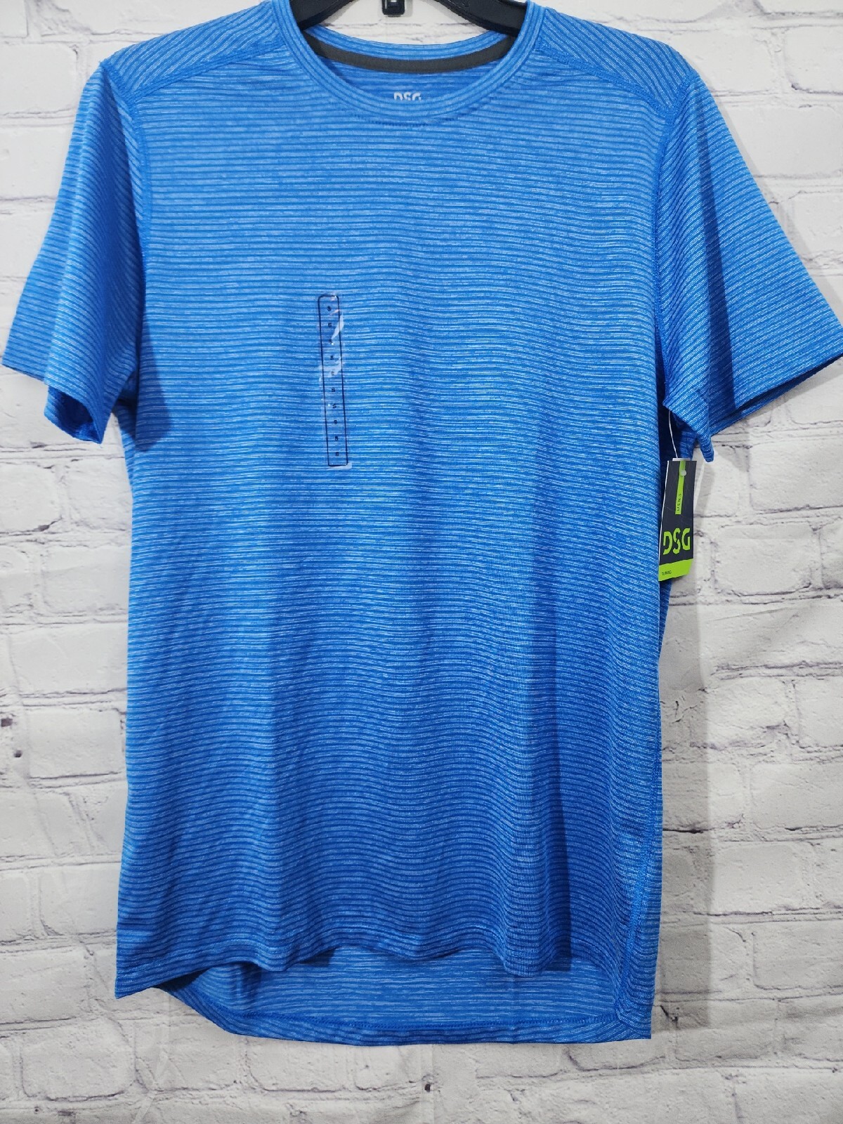 DSG Performance Training Tee SS T-Shirt Blue Striped Men Small - NEW gallery