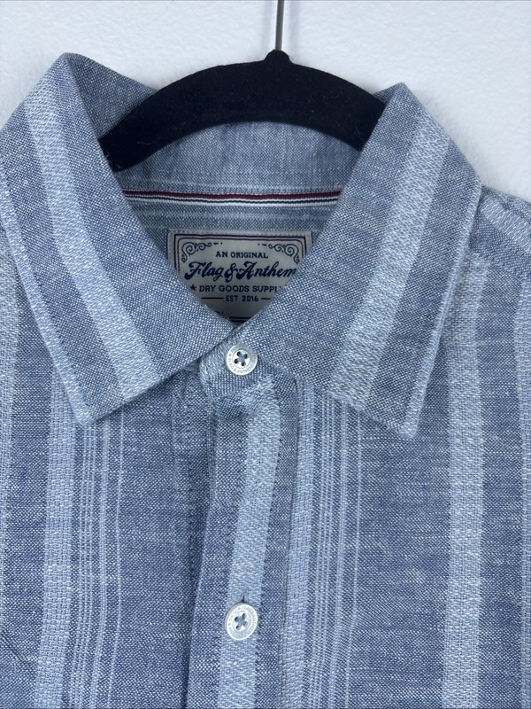 Flag & Anthem Short Sleeve Mens Blue With Line Size S gallery