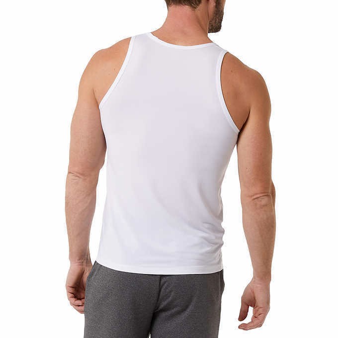 32 Degrees Cool Men's Comfort Mesh Tank, 3-Pack | White | Small gallery