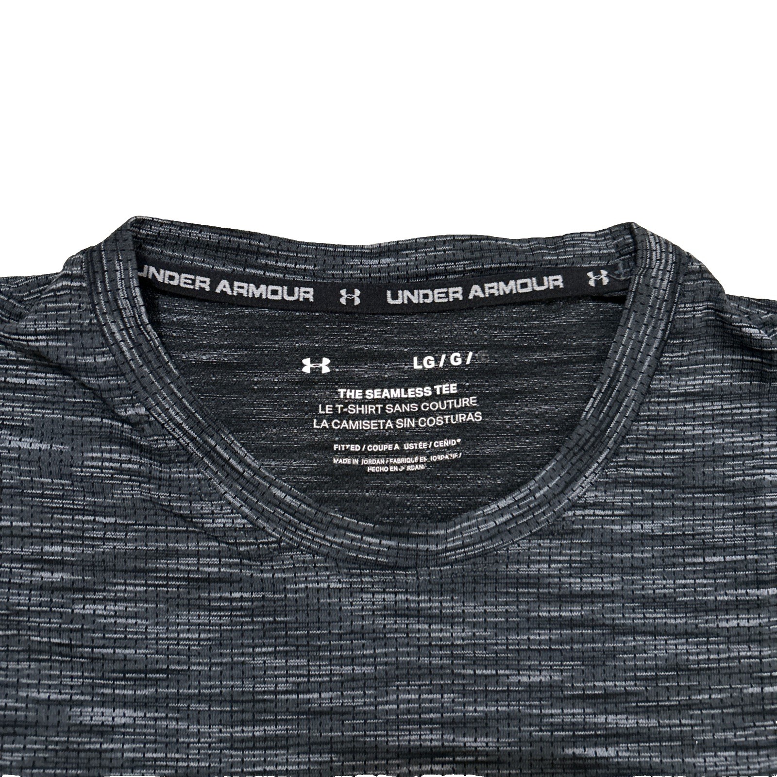 Under Armour Men's L Dark Heather Gray Crew Neck Short Sleeve T-Shirt gallery