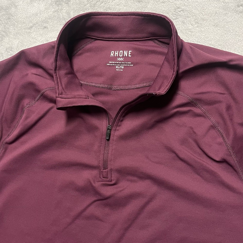 Rhone Pullover Mens XL Purple Session 1/4 Zip Performance Stretch Golf