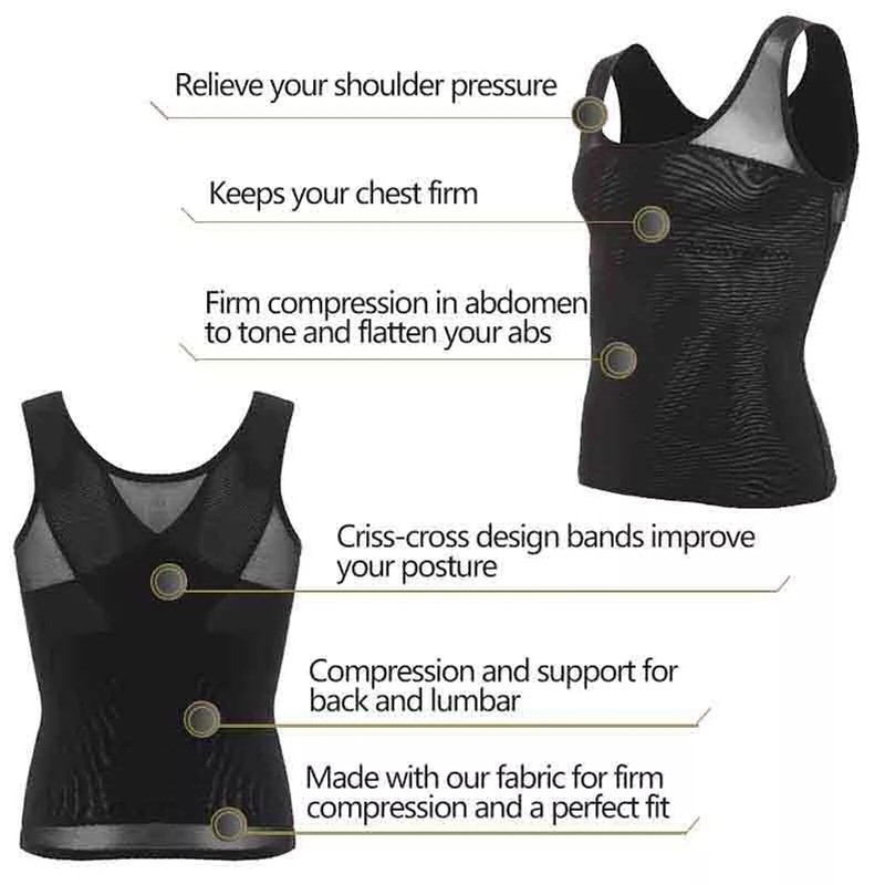 Compression Vest Shirt Sleeveless Men Body Shaper Base Layer Slimming Tank Top gallery