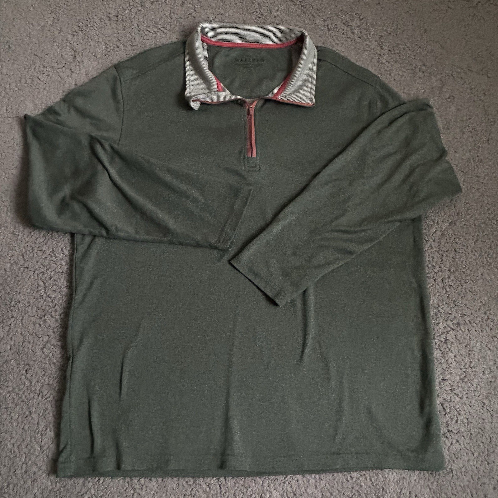 MAELREG Pullover Mens XL Green 1/4 Zip Performance Long Sleeve Shirt Athletic gallery