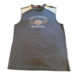 Harley-Davidson Men’s Performance Muscle Shirt, Flaming B&S Sleeveless Tee XL