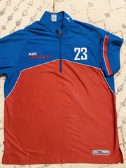 Air Jordan Blue Red 3XL 1/4 Zip Jumpman 23 Men’s Shirt Embroidery Warm Up VTG