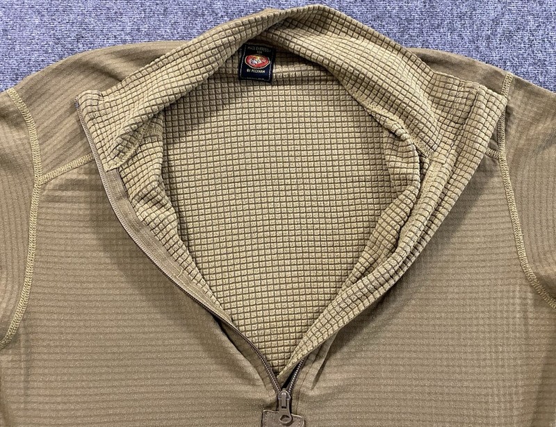 USMC FROG Flame Resistant Polartec Grid Fleece 1/2 Zip Mens Small Coyote Peckham gallery