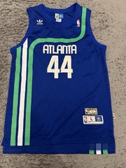 Large Pistol Pete Maravich Atlanta Hawks Adidas Blue NBA Basketball Jersey