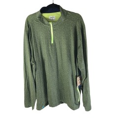 Chubbies Mens The Arboretum (Movementum) Green Quarter Zip Pullover Pockets XXL