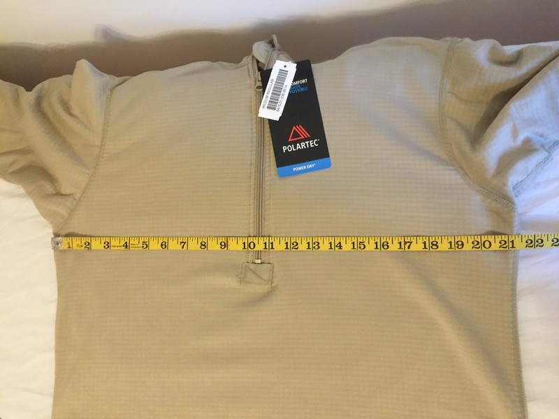 Cold Weather Pullover 1/4 Zip Medium Men Tan Beige Polartec Mid Weight Shirt gallery