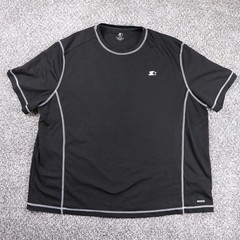 Men’s Vintage Starter Workout Shirt Tee 2XL Black Mesh Sheer