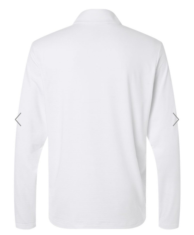 Adidas Men's Textured Stripe Quarter-Zip Pullover - A708, golf shirt White Large gallery