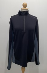 Men’s Scentlok 1/2 Zip PullOver Hunting Outdoor Black Long Sleeve Sz M
