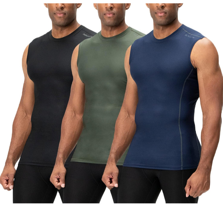 DEVOPS BASELAYER Series workout compression sleeveless tees set large