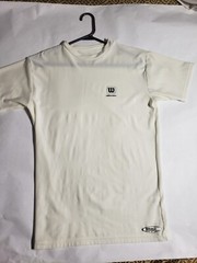 Wilson Ultra-Tec White Short Sleeve Athletic Shirt Moisture Wicking Technology
