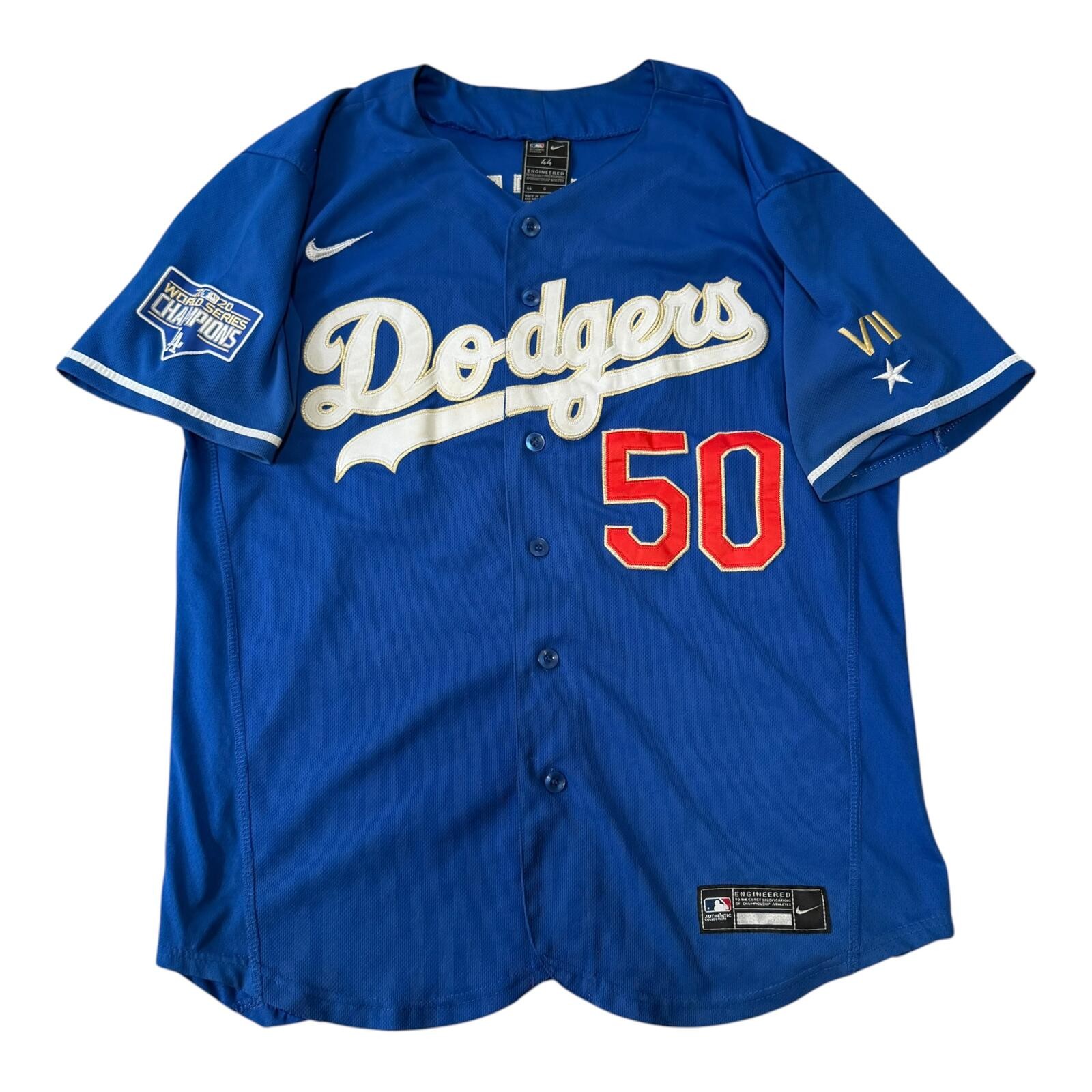 Mookie Betts Nike LA Dodgers 2020 World Series Jersey GOLD gallery