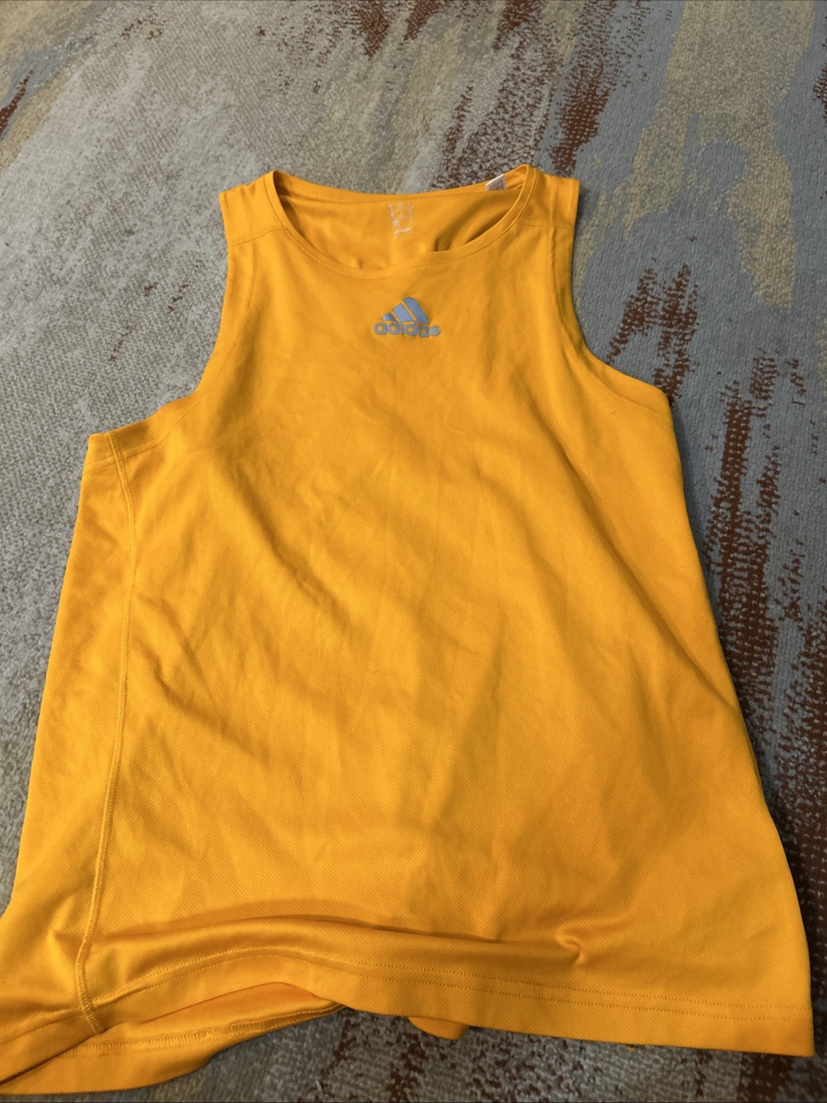 Men’s Orange Adidas Climalite Tank- Size Medium gallery