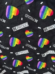 Spencers Be Proud Rainbow Flag Heart SHORT SLEEVE BUTTON UP SHIRT XL