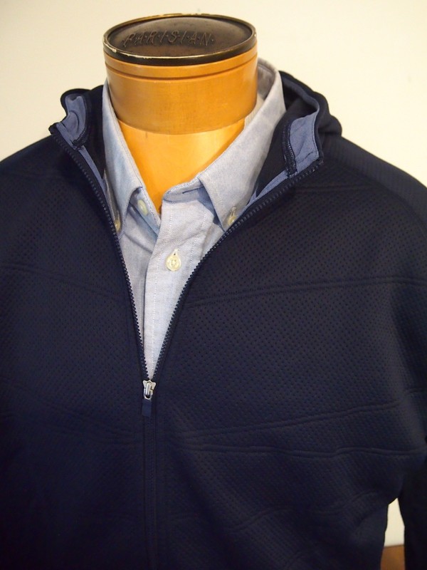 Peter Millar Orion Quilted Performance Fabric Hoodie NWT XL $250 Navy Blue gallery