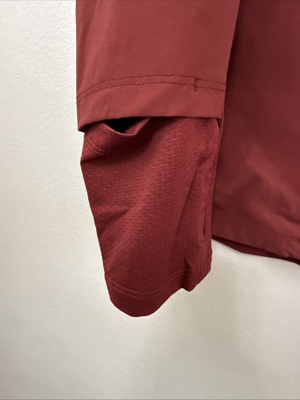 Baleaf Running Long Sleeve Pullover 1/4 Zip Mens Medium Zip Pocket Maroon Light gallery