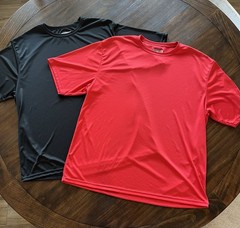 Men’s A4 Athletic DriFit Short Sleeve T-Shirt 2-Pack, Red And Black, Size 2XL