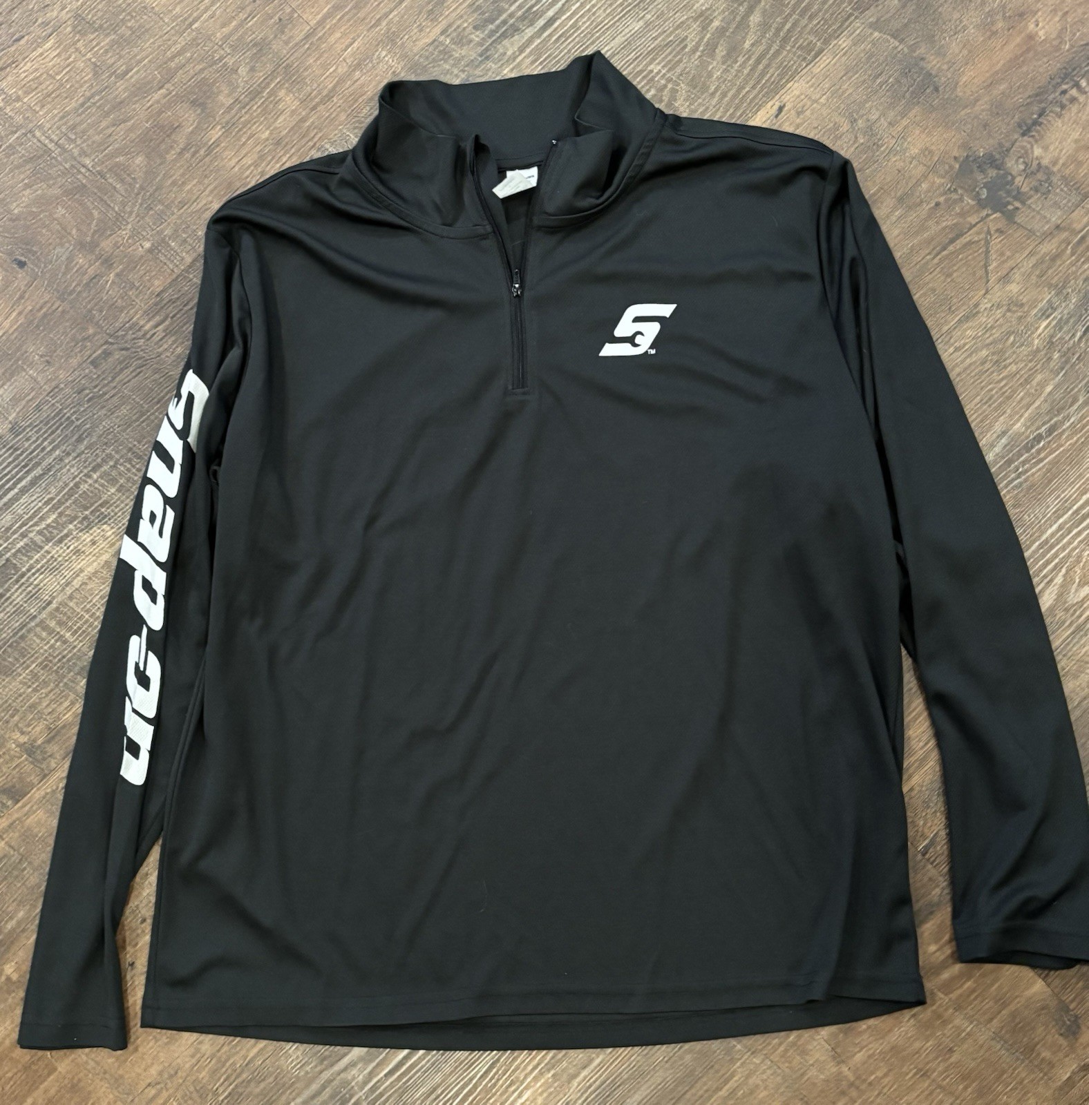 Snap-On Tools Pullover Performance 1/4 Zip Long Sleeve Black Shirt Mens Large gallery
