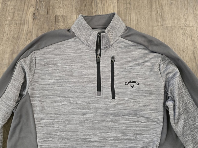 Callaway 1/4 Zip Pullover Men’s Large W/ Chest Pocket Heathered Gray gallery