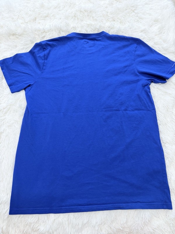 Under Armour HeatGear Men's L Blue Loose Lightweight Graphic Logo Tee Shirt gallery