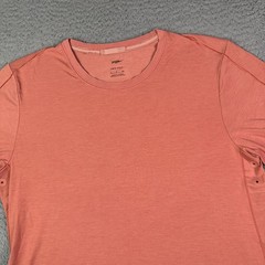 Nike Yoga Dri-fit Shirt Mens S Pink Crew Neck Tee Vented Short Sleeve DM7825-668