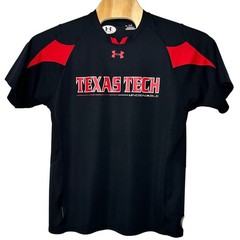 Under Armour Mens Medium Texas Tech Red Raiders HeatGear Undeniable Shirt Black